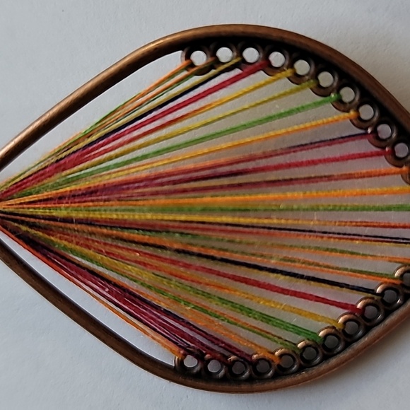 Multi Color Thread Earrings - Picture 4 of 6